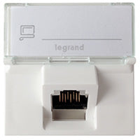 LEGRAND Plastron Mosaic 45x45 incliné 45° 1 port RJ45 CAT 6A STP