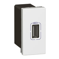 LEGRAND Plastron Mosaic 22,5x45 chargeur 1 port USB
