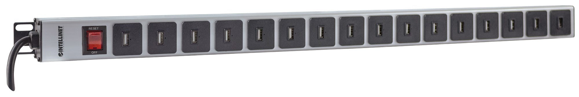 Intellinet 164498 unité de distribution d'énergie Noir, Gris