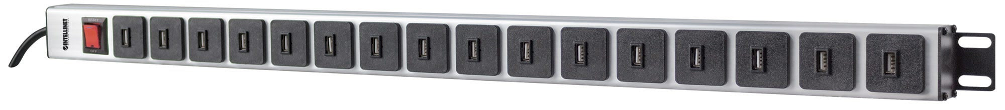 Intellinet 164498 unité de distribution d'énergie Noir, Gris