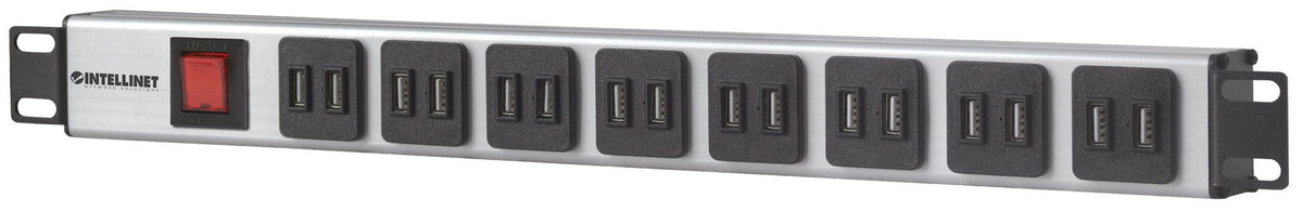 Intellinet 164580 unité de distribution d'énergie 1U Bleu, Gris