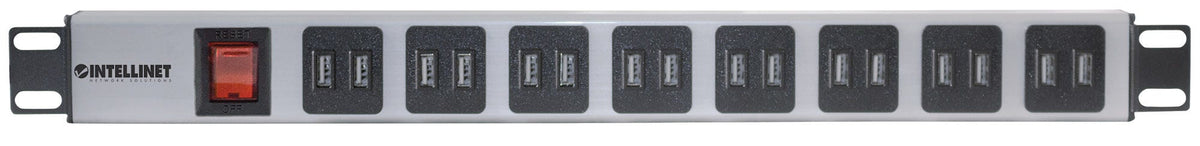 Intellinet 164580 unité de distribution d'énergie 1U Bleu, Gris
