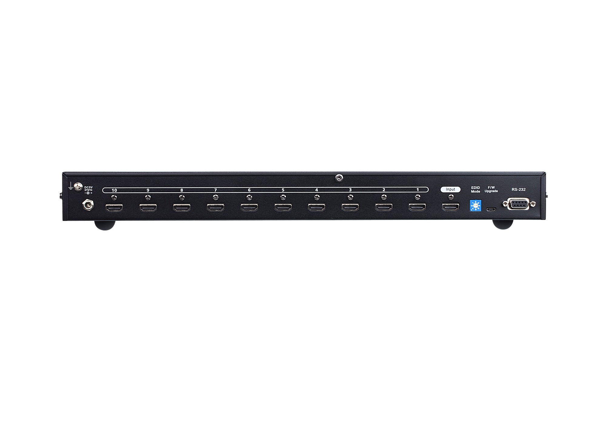 Répartiteur HDMI 4K a 10 ports - HDMI - 10x HDMI - 4096 x 2160 pixels - Noir - Métal - 4K Ultra HD