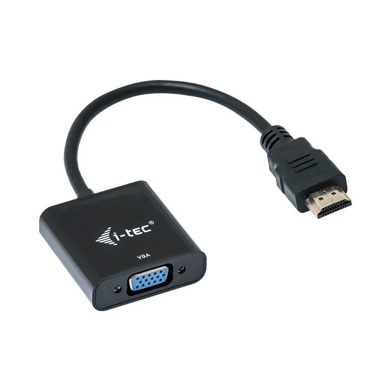 I-TEC Adapter HDMI to VGA resolution Full-HD 1920x1080/60Hz Cable 15cm gilded HDMI-connector