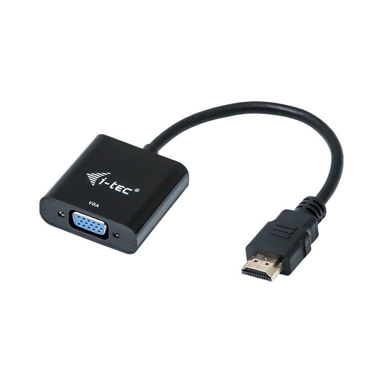 I-TEC Adapter HDMI to VGA resolution Full-HD 1920x1080/60Hz Cable 15cm gilded HDMI-connector