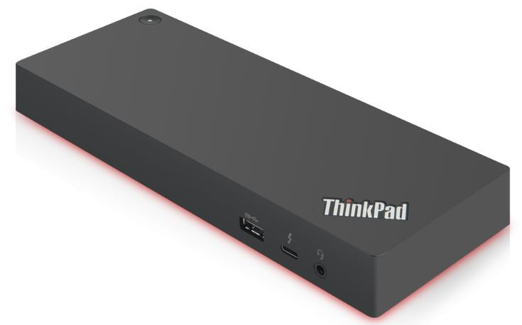 Lenovo 40AN0135EU station d'accueil Avec fil Thunderbolt 3 Noir, Rouge