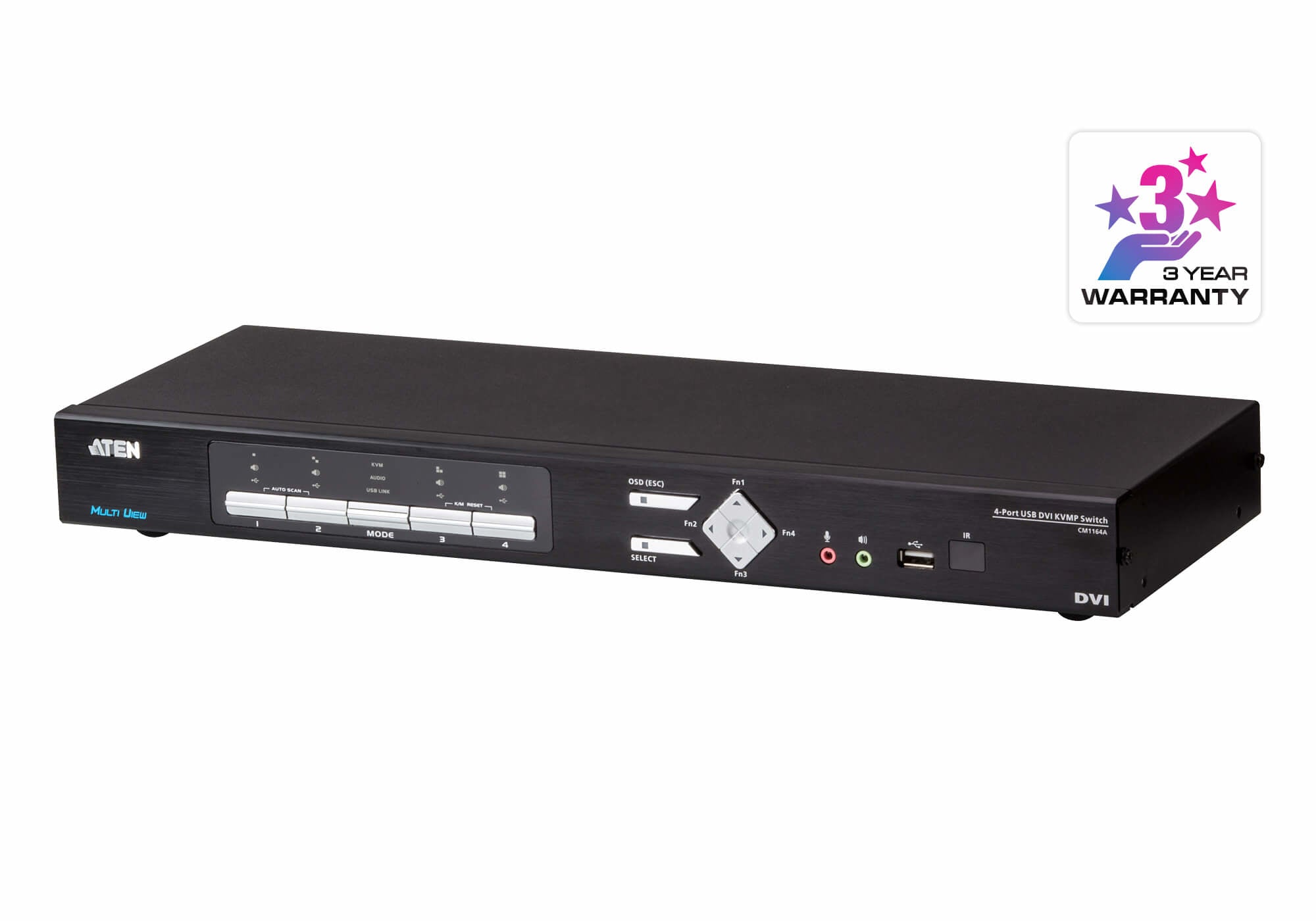 ATEN PREMIUM CM1164A KVM MOSAÏC DVI/USB/Audio 4 PORTS