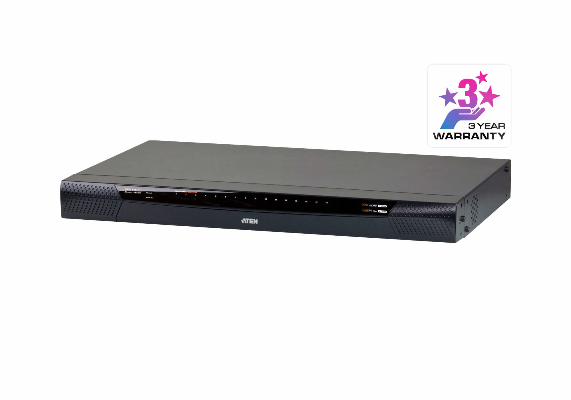 Aten KN1116VA KVM Cat5  Double IP + Alim.Redond. 16 ports