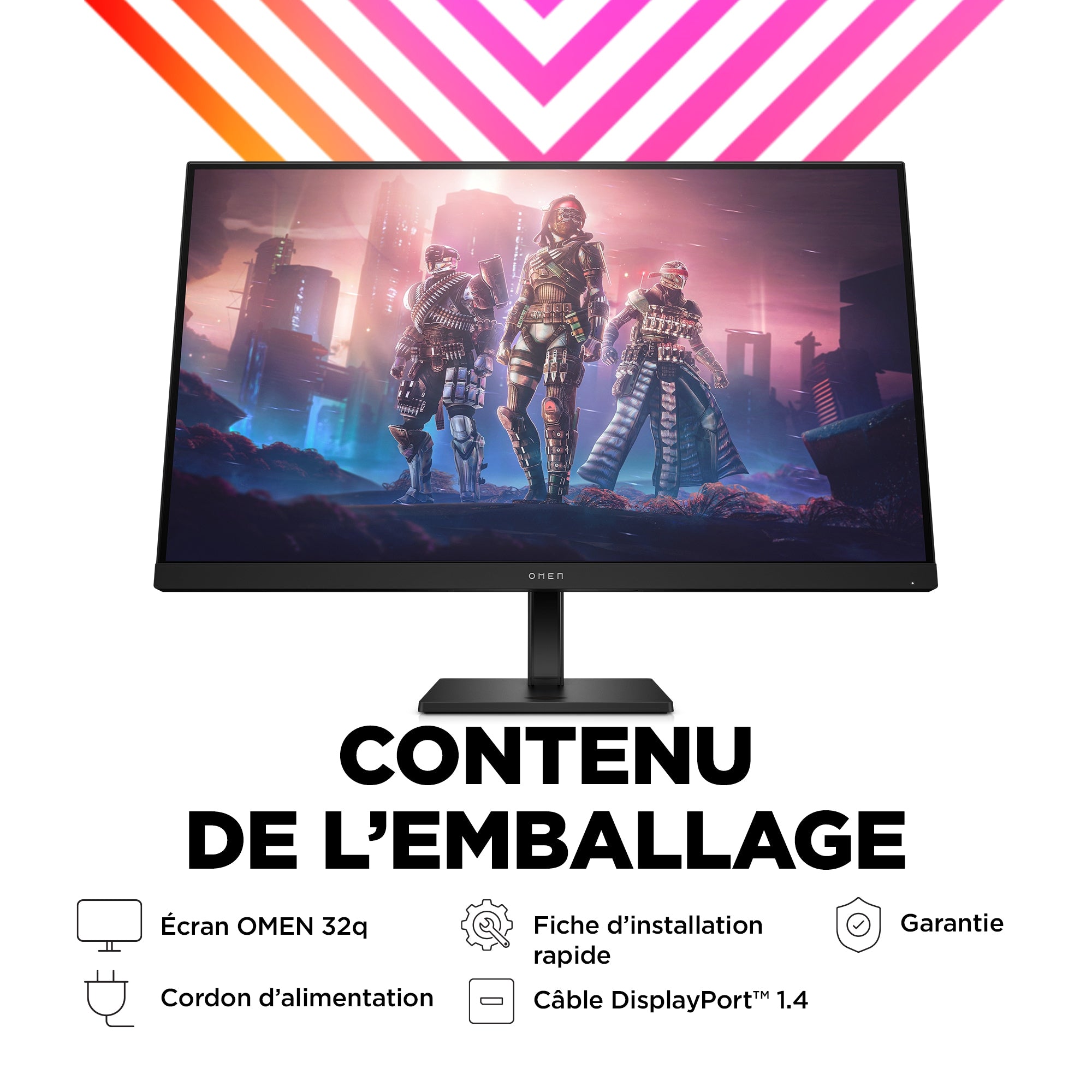 "OMEN by HP 31.5 inch QHD 165Hz Gaming Monitor - OMEN 32q écran plat de PC 80 cm (31.5"") 2560 x 1440 pixels Quad HD LCD Noir"