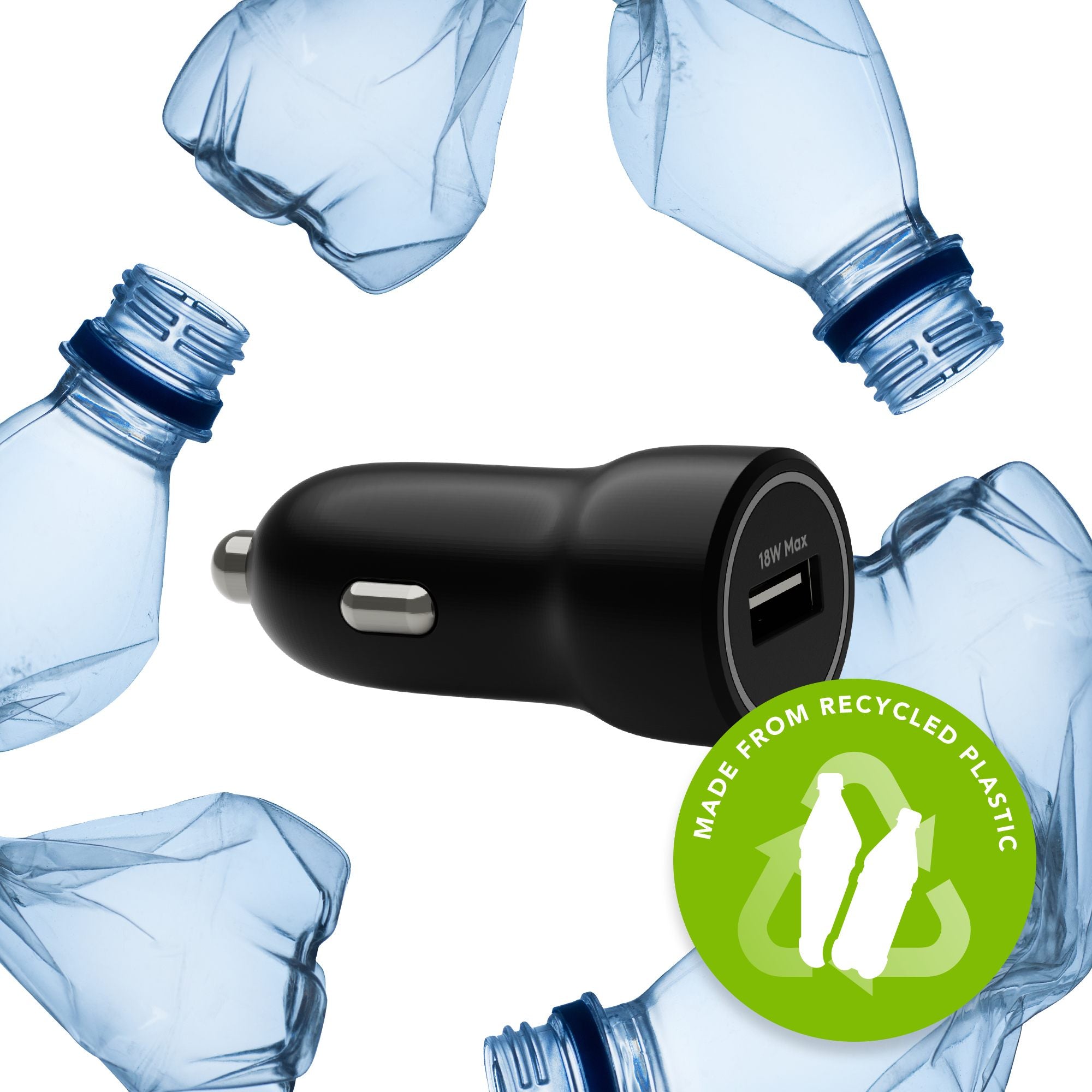 re-charge Car Charger USB-A 18W BLK