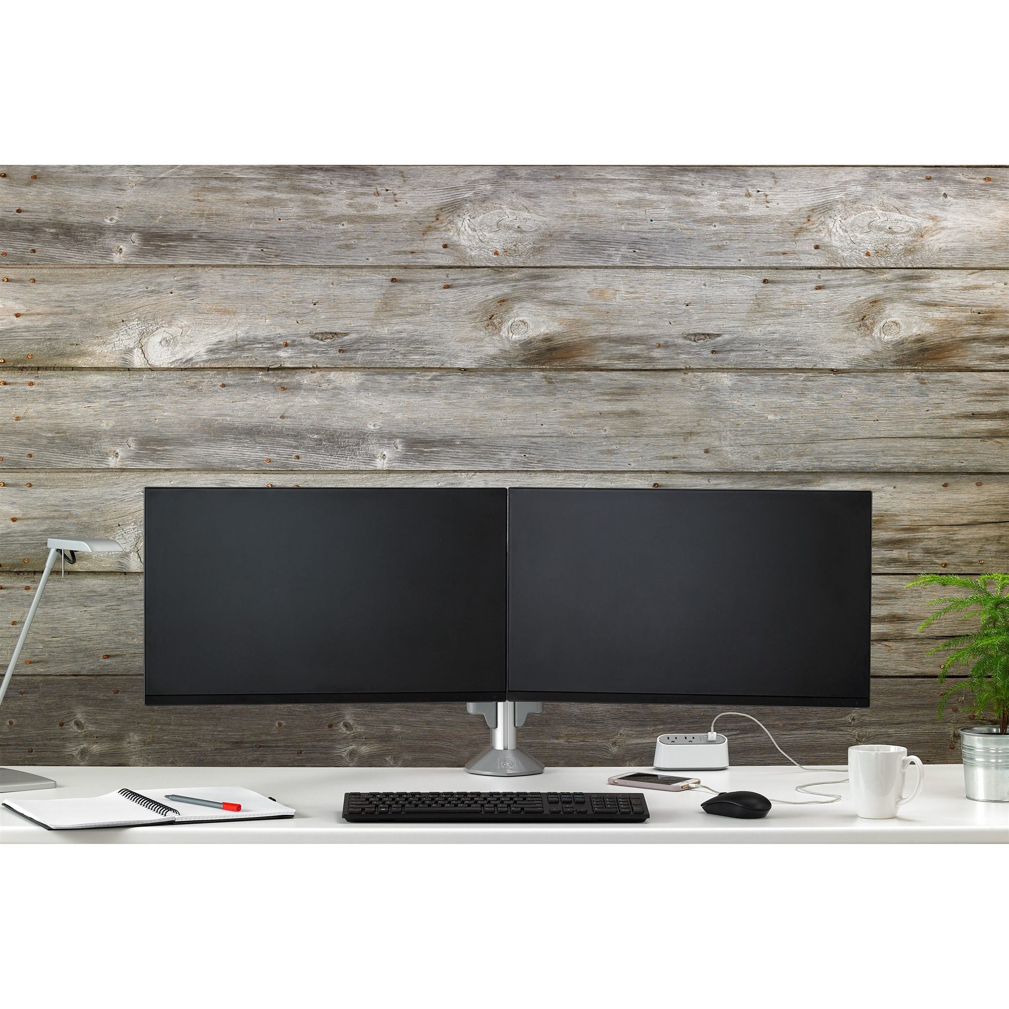Chief KX CLMN DESK MNT QUAD 2L ARMS, WHT