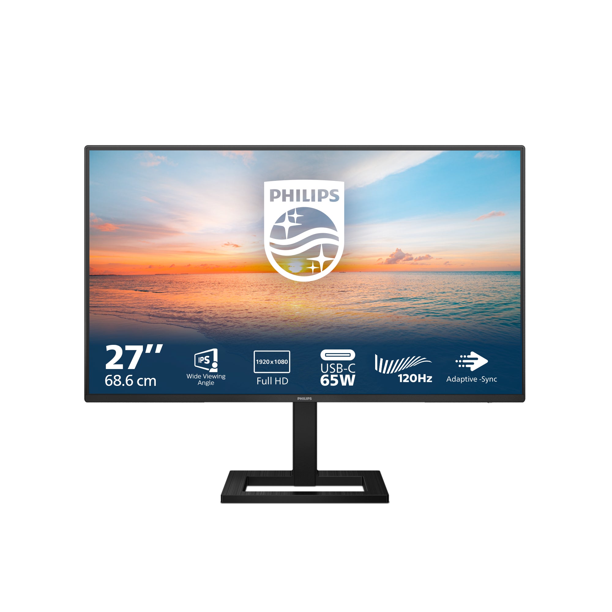 Philips 27E1N1300AE - Ã‰cran LED - 27" - 1920 x 1080 Full HD (1080p) @ 100 Hz - IPS - 1300:1 - 1 ms - HDMI, USB-C - HP- ajustable