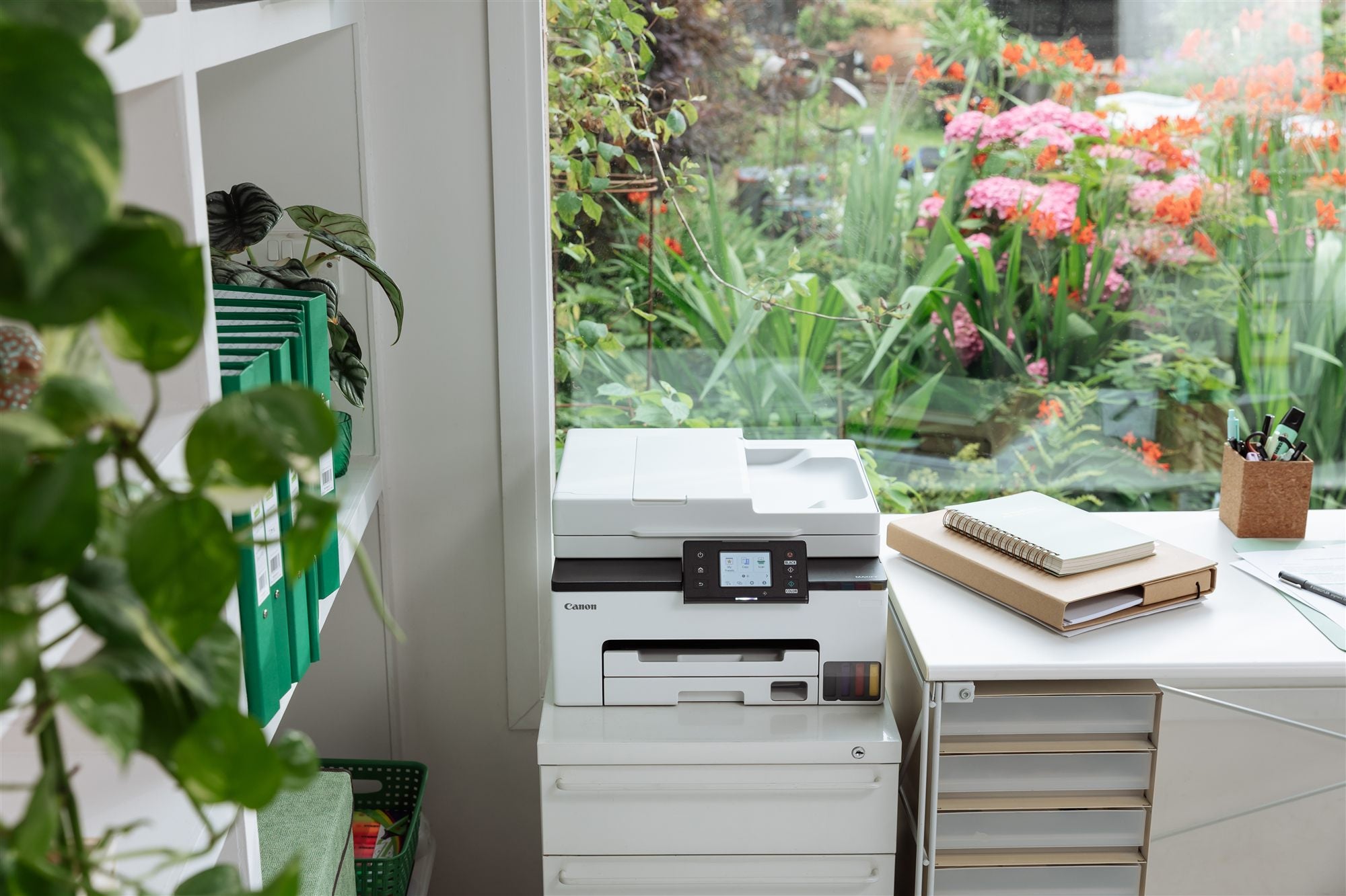 CANON MAXIFY GX2050 MFP colour inkjet refillable A4 15ipm Print 250sheets USB Wi-Fi LAN +1 ink set +2extra black bottles