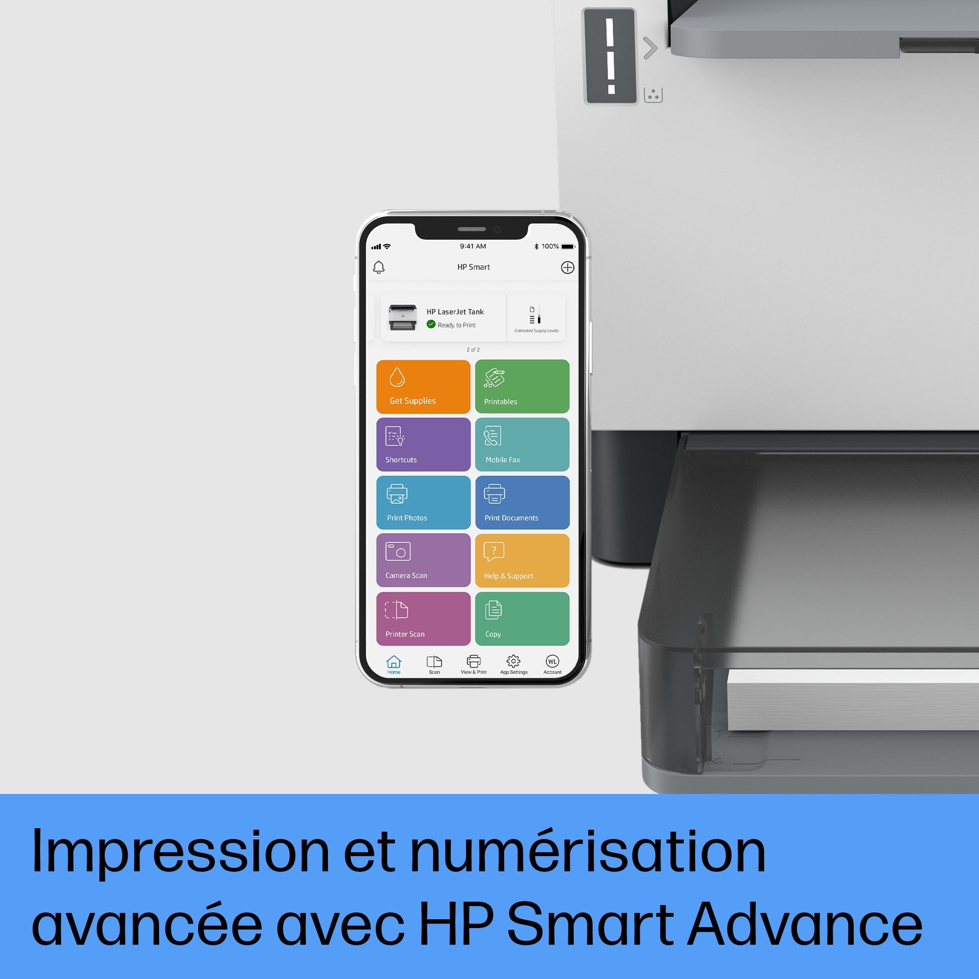 HP LaserJet Imprimante Tank 1504w - Noir et blanc - Imprimante pour Entreprises - Imprimer - Format compact  Éco-énergétique  Wi-Fi double fréquence - Laser - 6