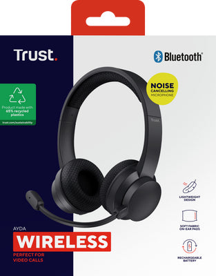 TRUST Casque-micro AYDA ENC sans fil pour ordinateur Bluetooth
