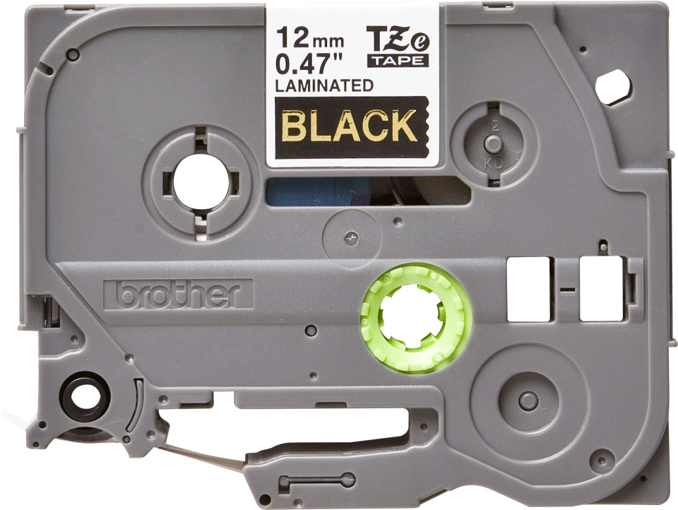 BROTHER P-TOUCH TZE-334 gold sur noir  12mm