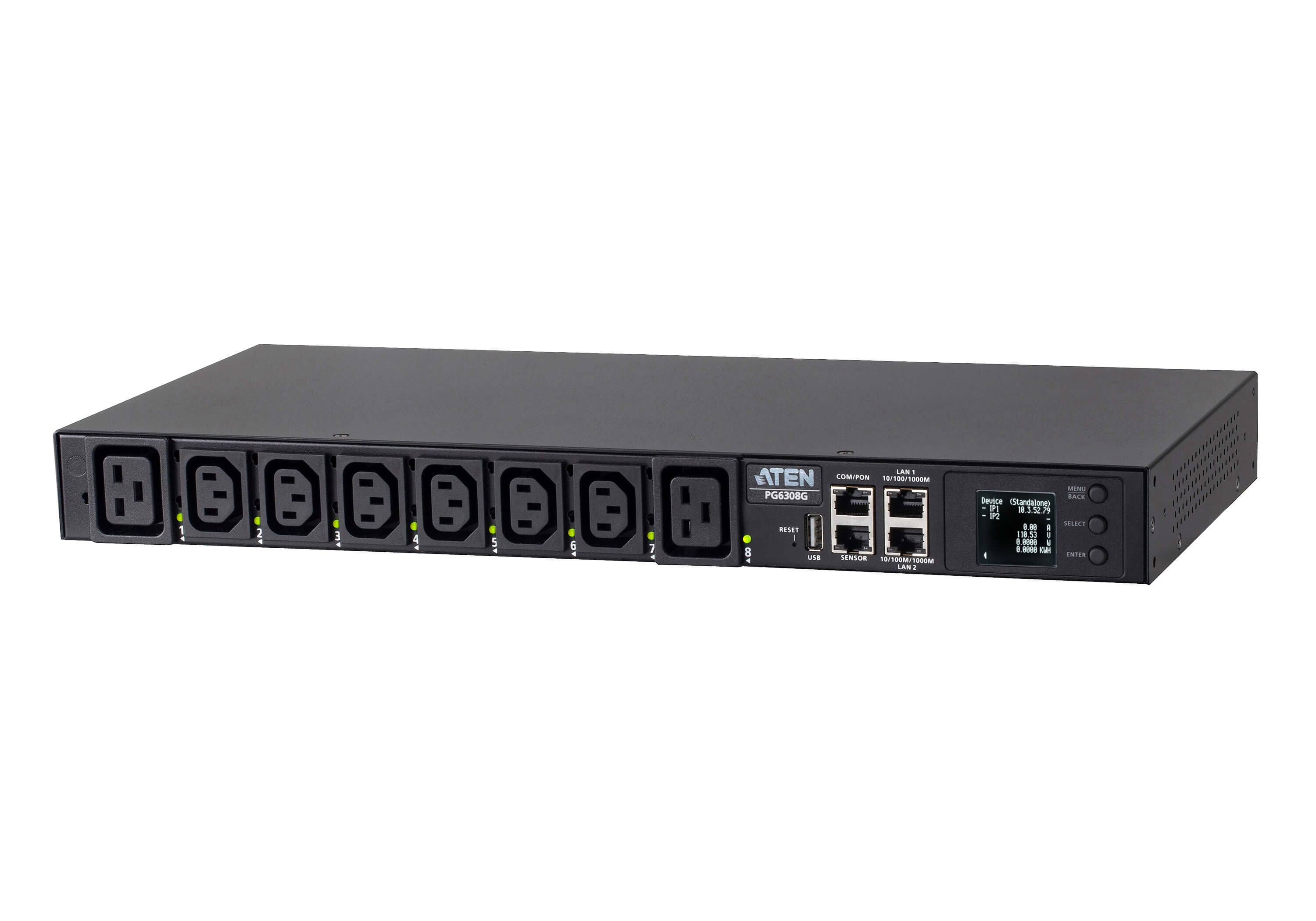 ATEN PG6308G ECO PDU MULTIPRISE IP 6xC13+2xC19 switché mesur