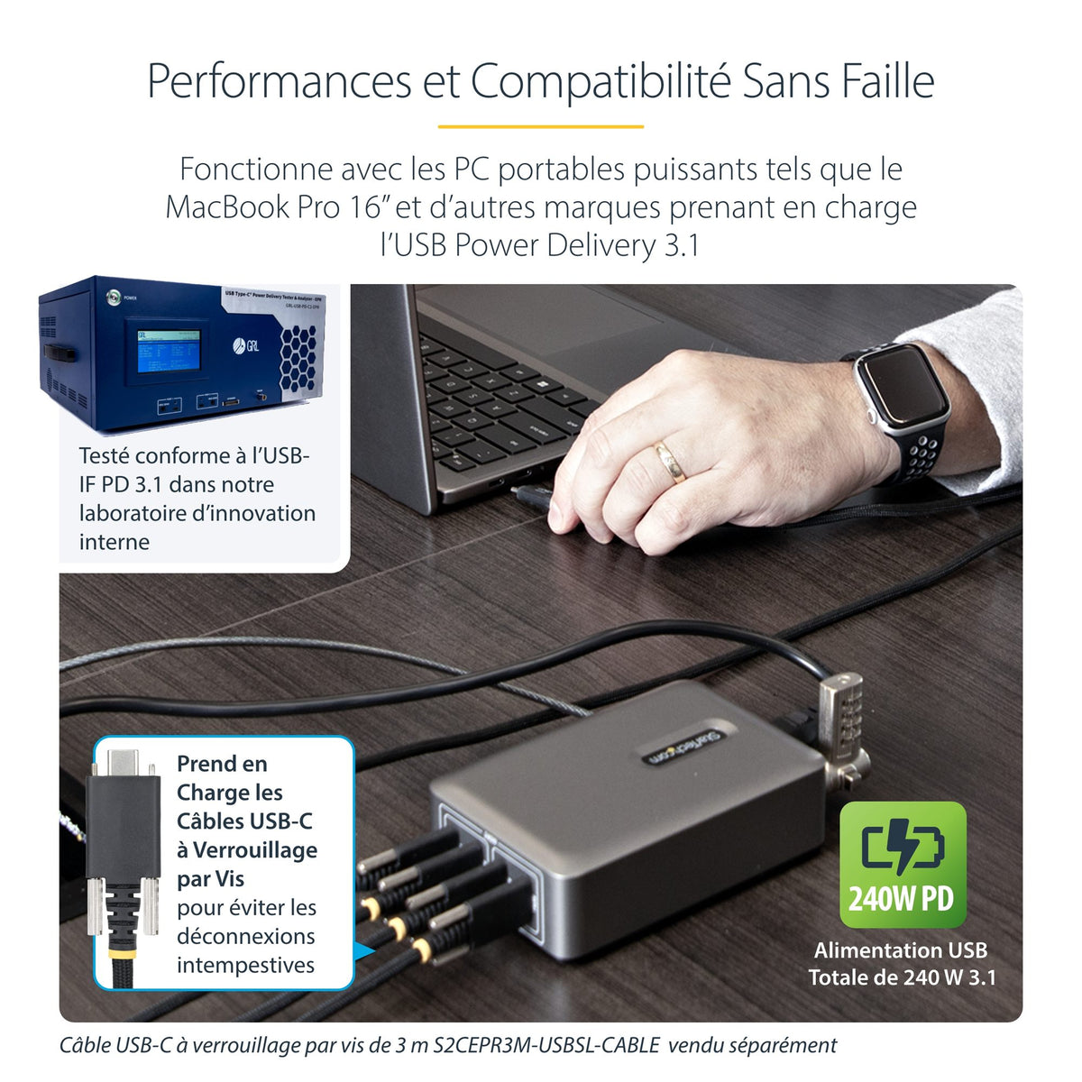 4-Port USB-C Charger 240W Total