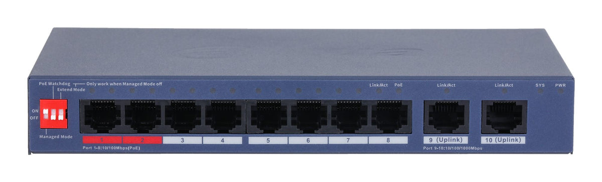 Dahua CS4010-8ET2GT-110 SWITCH POE 8-PORTS