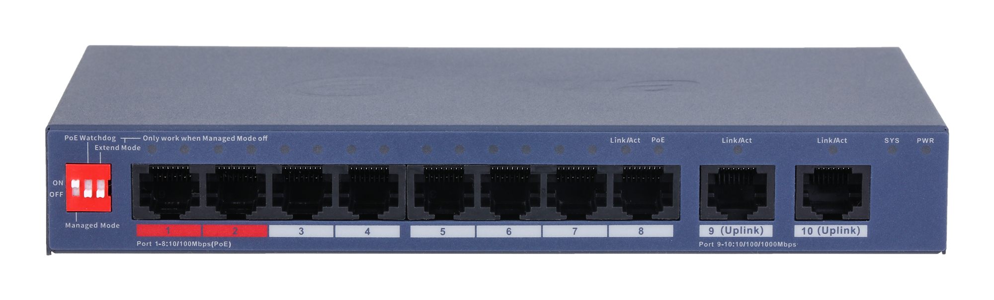 Dahua CS4010-8ET2GT-110 SWITCH POE 8-PORTS