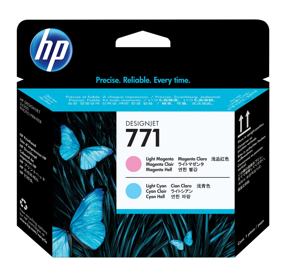 HP 771 original printhead CE019A light magenta and light cyan standard capacity 1-pack