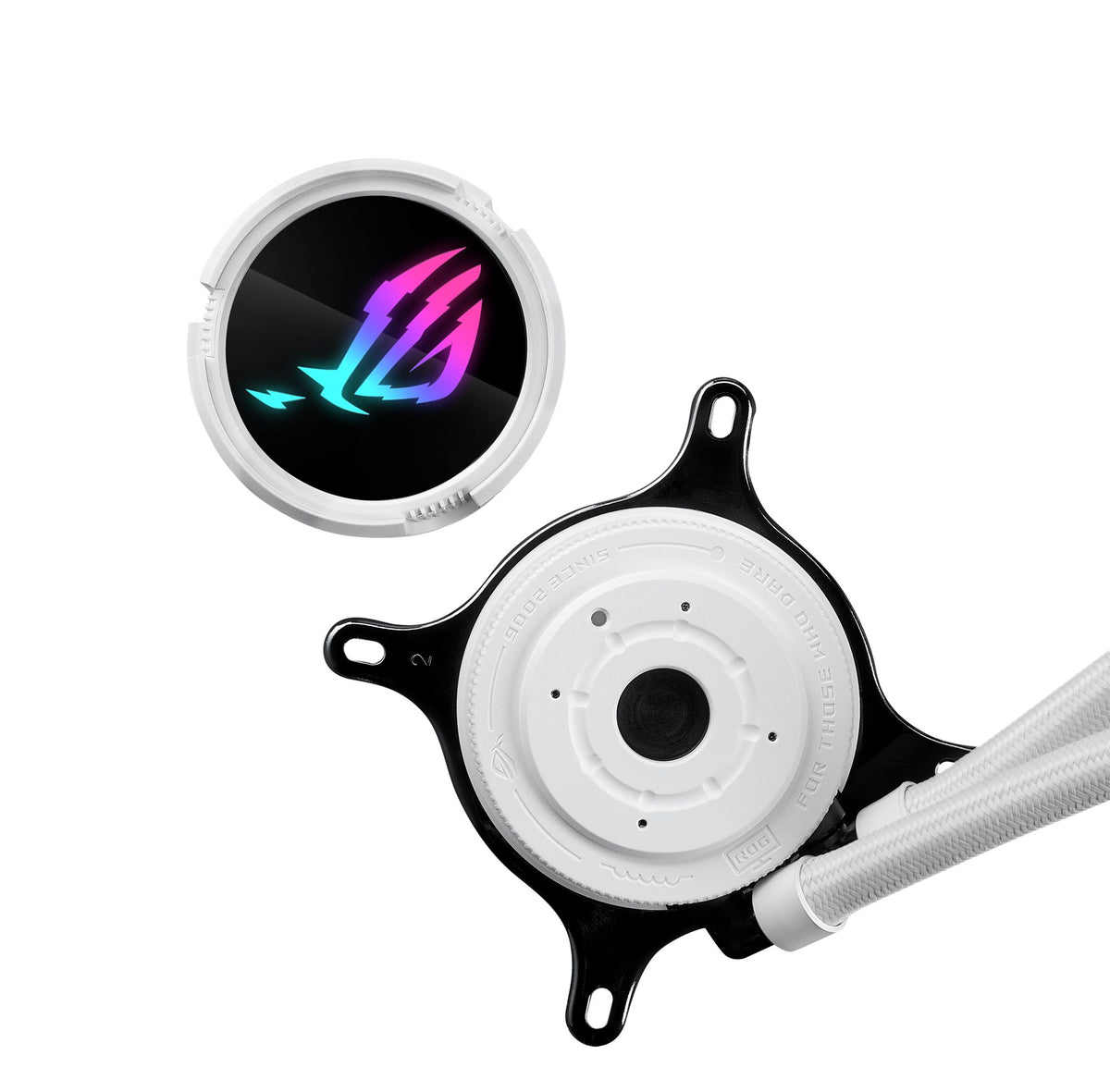 ASUS ROG Strix LC III 360 ARGB WHT all-in-one CPU liquid cooler with 360 rotatable water block Premium ROG ARGB fans