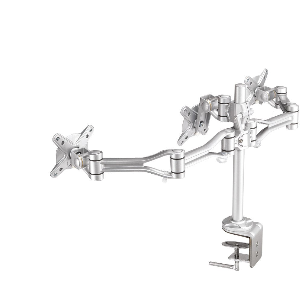 Desk Mount 3xScreen 10-18" Clamp SILVER