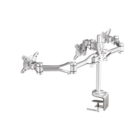 Desk Mount 3xScreen 10-18" Clamp SILVER