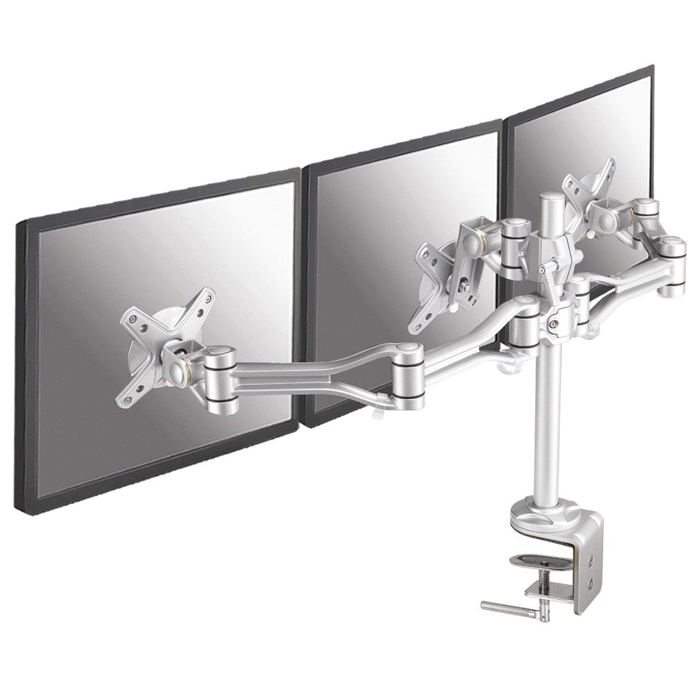 Desk Mount 3xScreen 10-18" Clamp SILVER