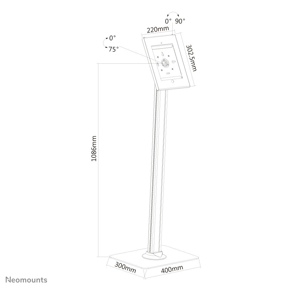 NewStar Tablet Floor Stand for Apple iPa
