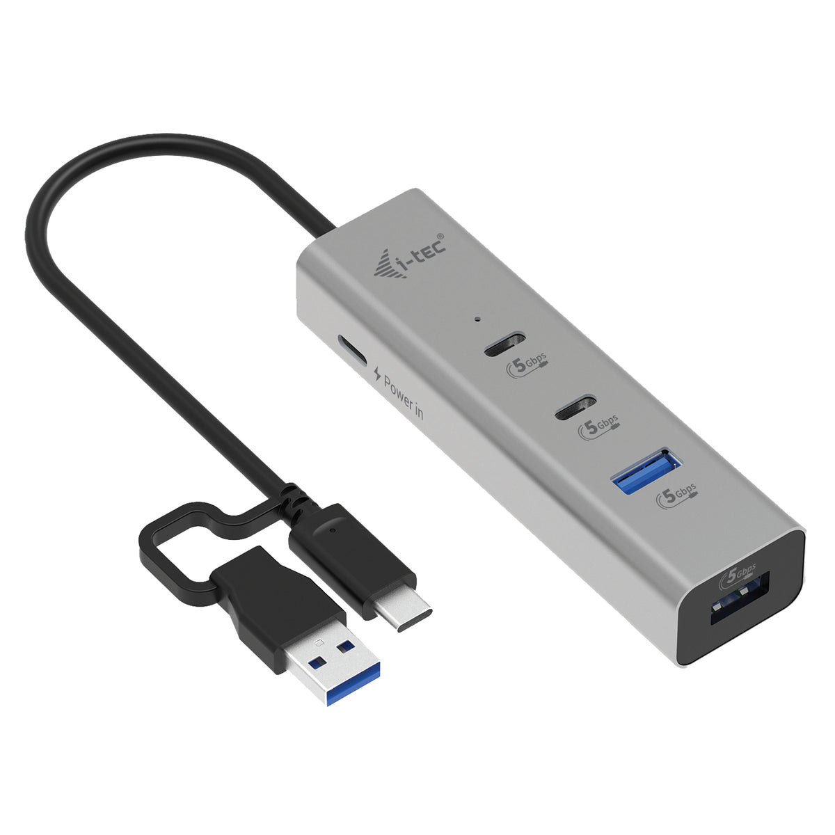 I-TEC Universal Charging Metal HUB 2x USB-C 3.2 Gen.1 + 2x USB-A 3.2 Gen.1 1x USB-C PD 85W