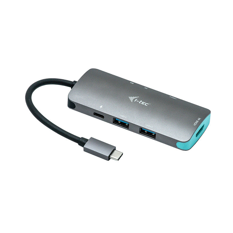 I-TEC USB C Metal Nano Docking Station 1xHDMI 4K 1xSD Cardreader 1xmicroSDCardreader 3xUSB 3.0 Port 1xUSB-C PD sans alimentation