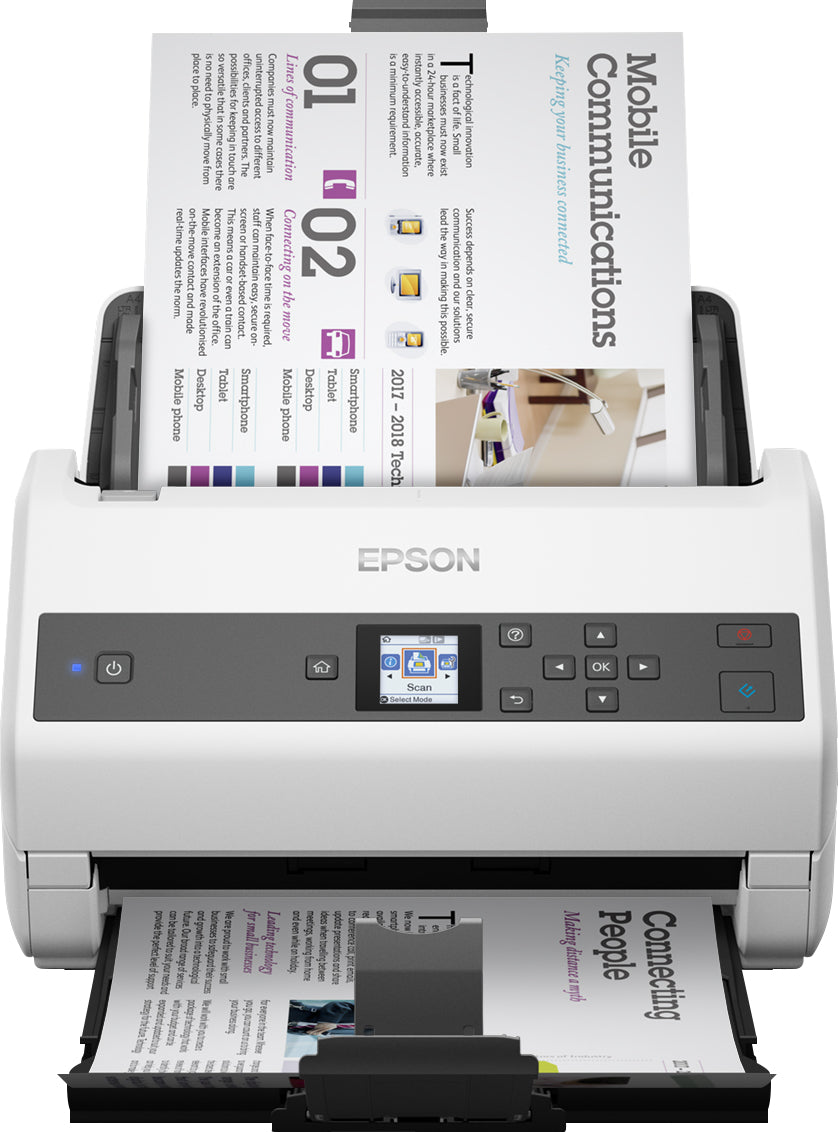 EPSON WorkForce DS-870 Document scanner Contact Image Sensor CIS Duplex A4 600x600dpi 65ppm ADF 100sheets 7000scans/d USB 3.0