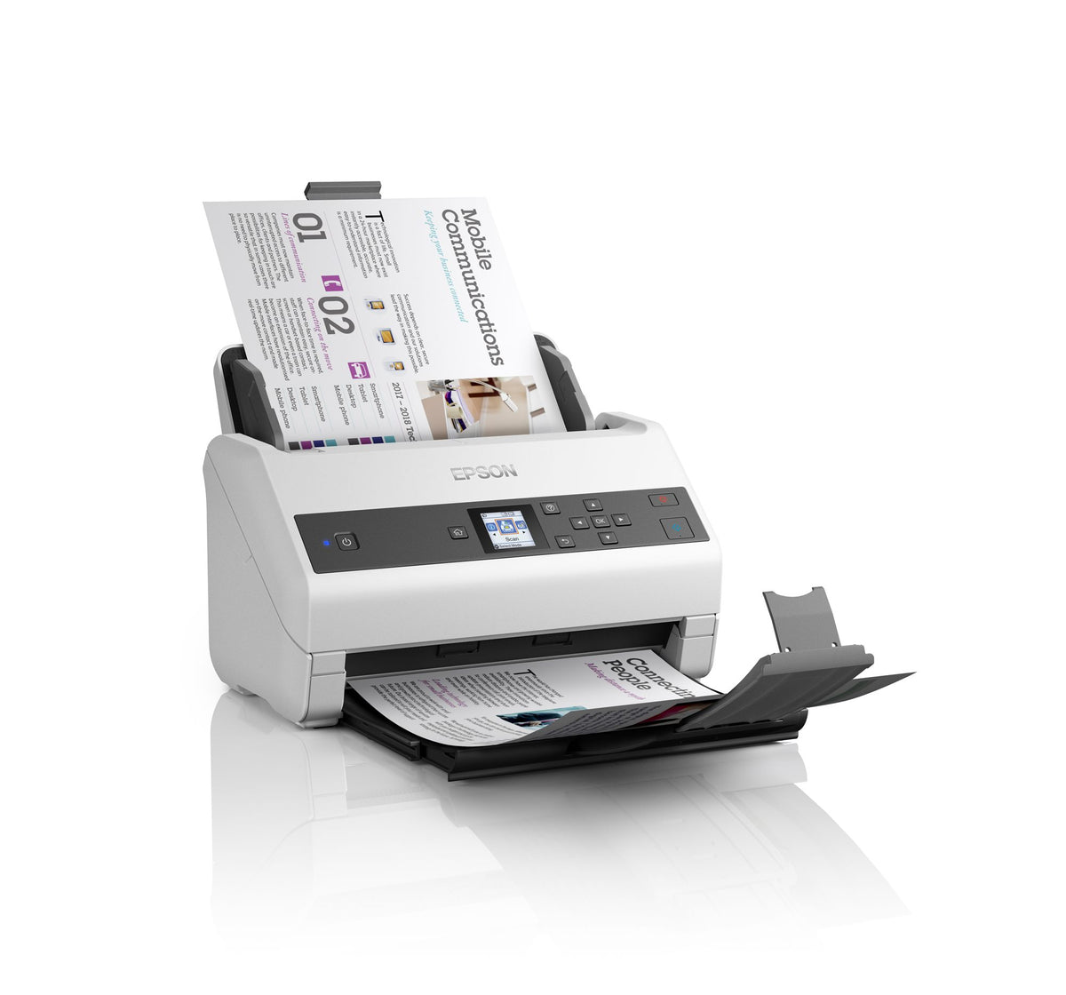 EPSON WorkForce DS-870 Document scanner Contact Image Sensor CIS Duplex A4 600x600dpi 65ppm ADF 100sheets 7000scans/d USB 3.0
