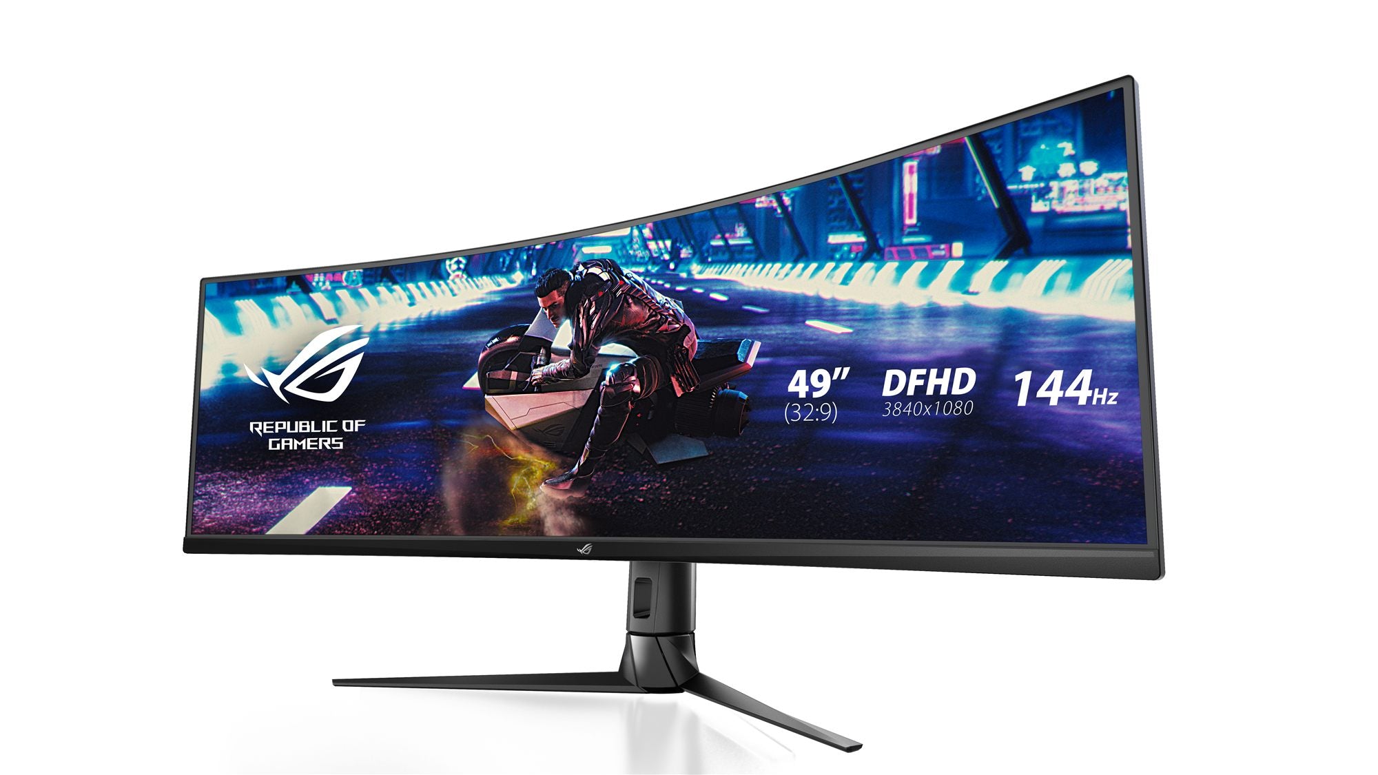 ASUS Display XG49VQ 49p Gaming Curved DFHD 144Hz 3840x1080 Freesync 2 HDR 4ms 21:9 USB HDMI DP Speaker
