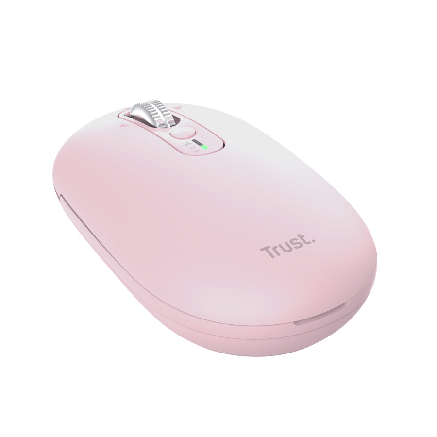 TRUST Souris sans fil SERON hyperscroll multi-connexion rechargeable rose