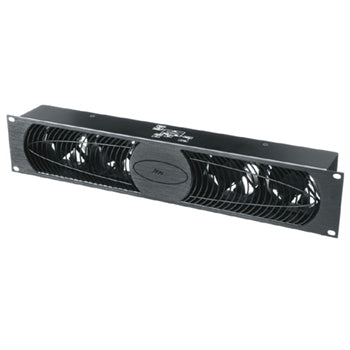Middle Atlantic 2 RU 100 CFM Anodized Ultra Quiet Fan Panel - Black