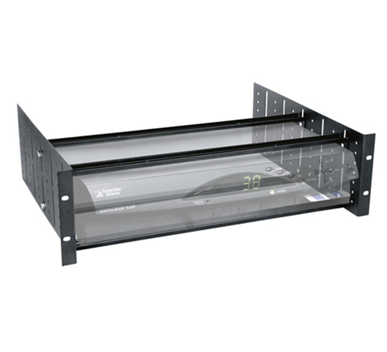 Middle Atlantic OCAP-2 open clamp rack shelf, 2U, vented steel, black