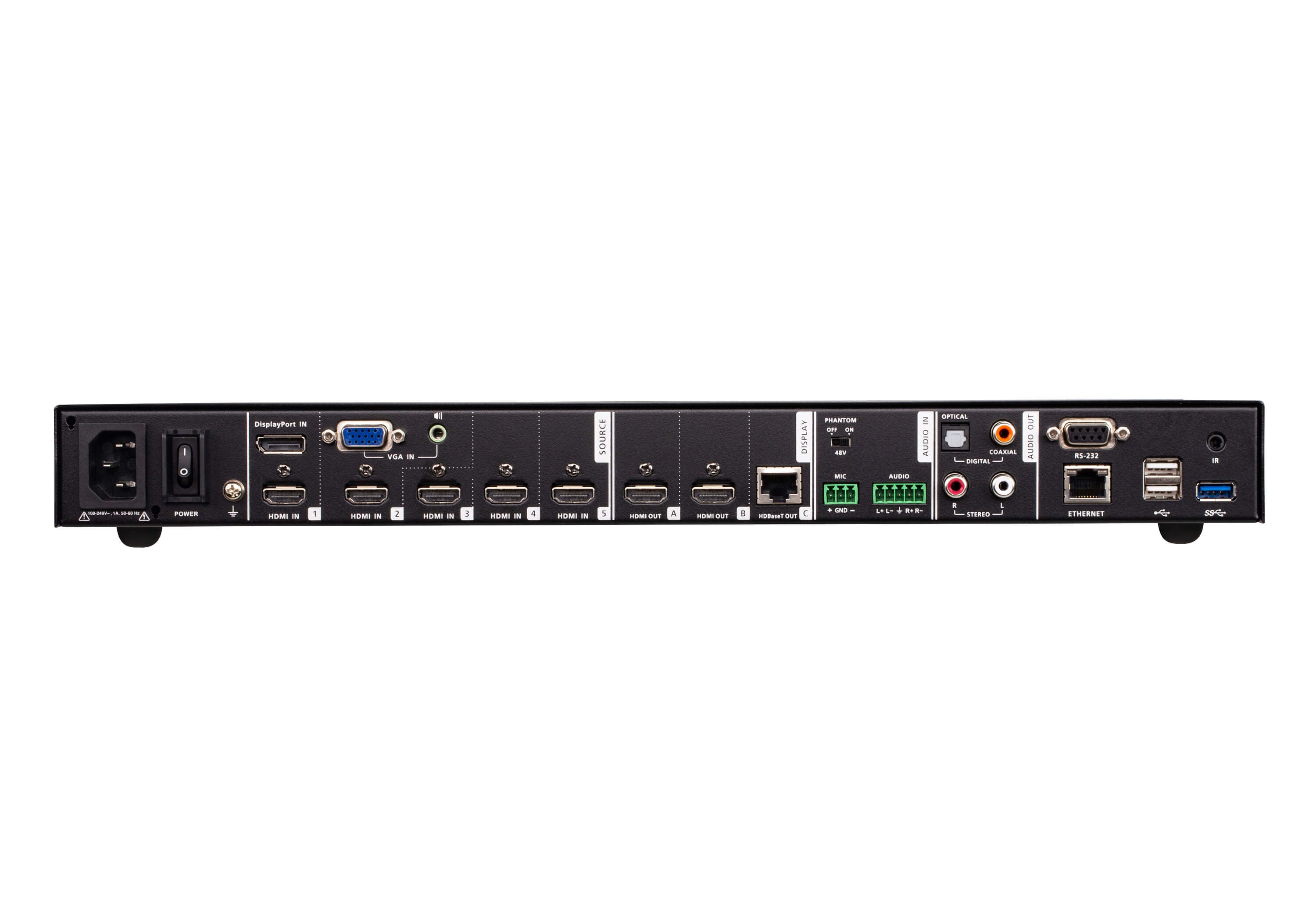ATEN VP2730 commutateur 7 entrées/3 sorties : DisplayPort, HDMI, VGA, HDBaseT