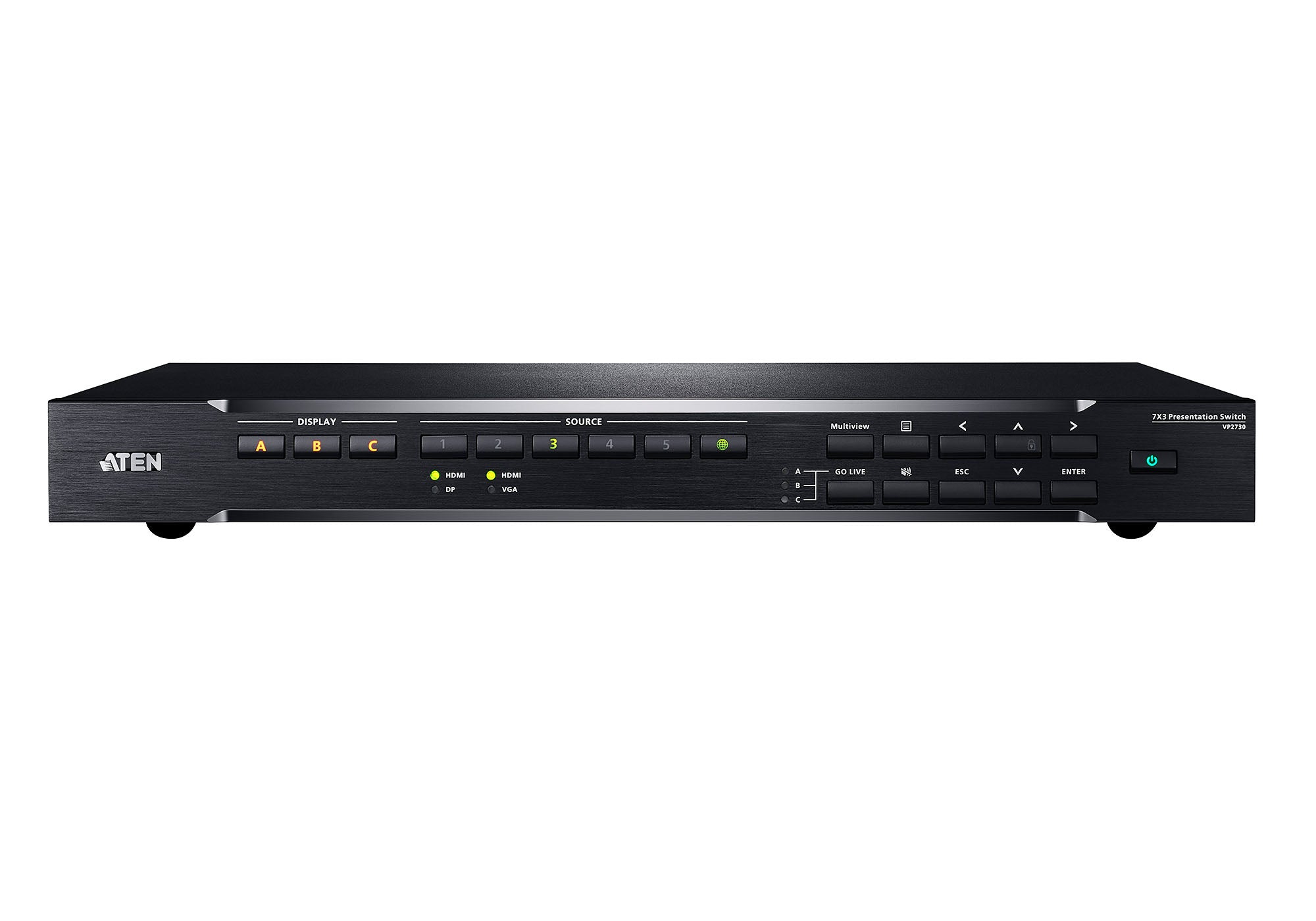 ATEN VP2730 commutateur 7 entrées/3 sorties : DisplayPort, HDMI, VGA, HDBaseT