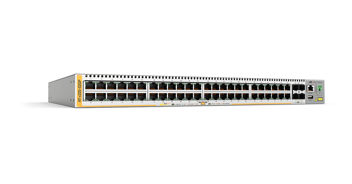 ALLIED AT-x220-52GP-50 Switch Niv.3 48 ports Gigabit PoE+ & 4 SFP 100/1G