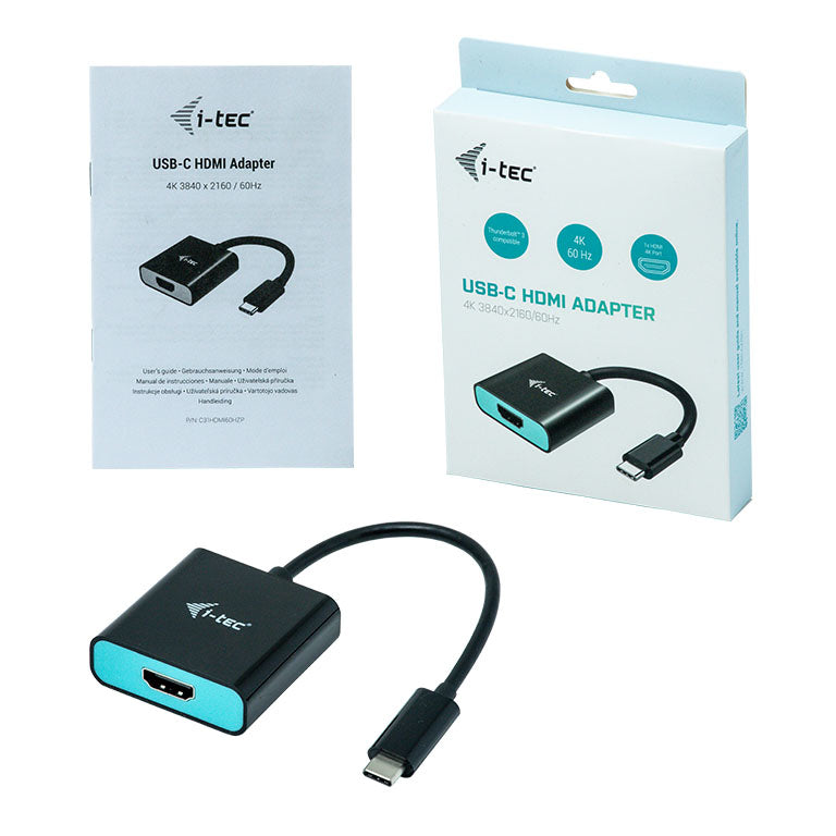 I-TEC USB C to HDMI Adapter 1xHDMI 4K 60Hz Ultra HD compatible with Thunderbolt 3