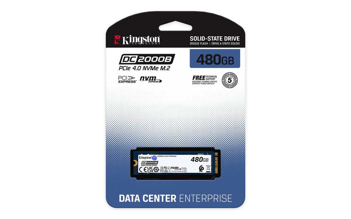 KINGSTON 480Go DC2000B PCIe 4.0 M.2 2280 Enterprise SSD