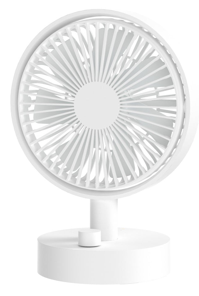 Techly IC-FAN-DSK2W Ventilateur de bureau sans fil avec 10 vitesses et oscillation