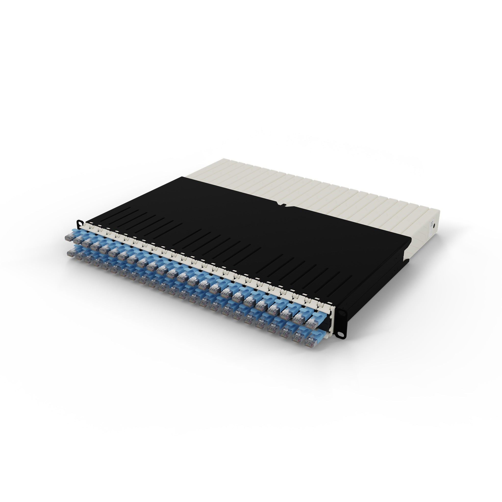 PATCHBOX ONE 24x CAT6A STP BLEU 0,8 m 8U