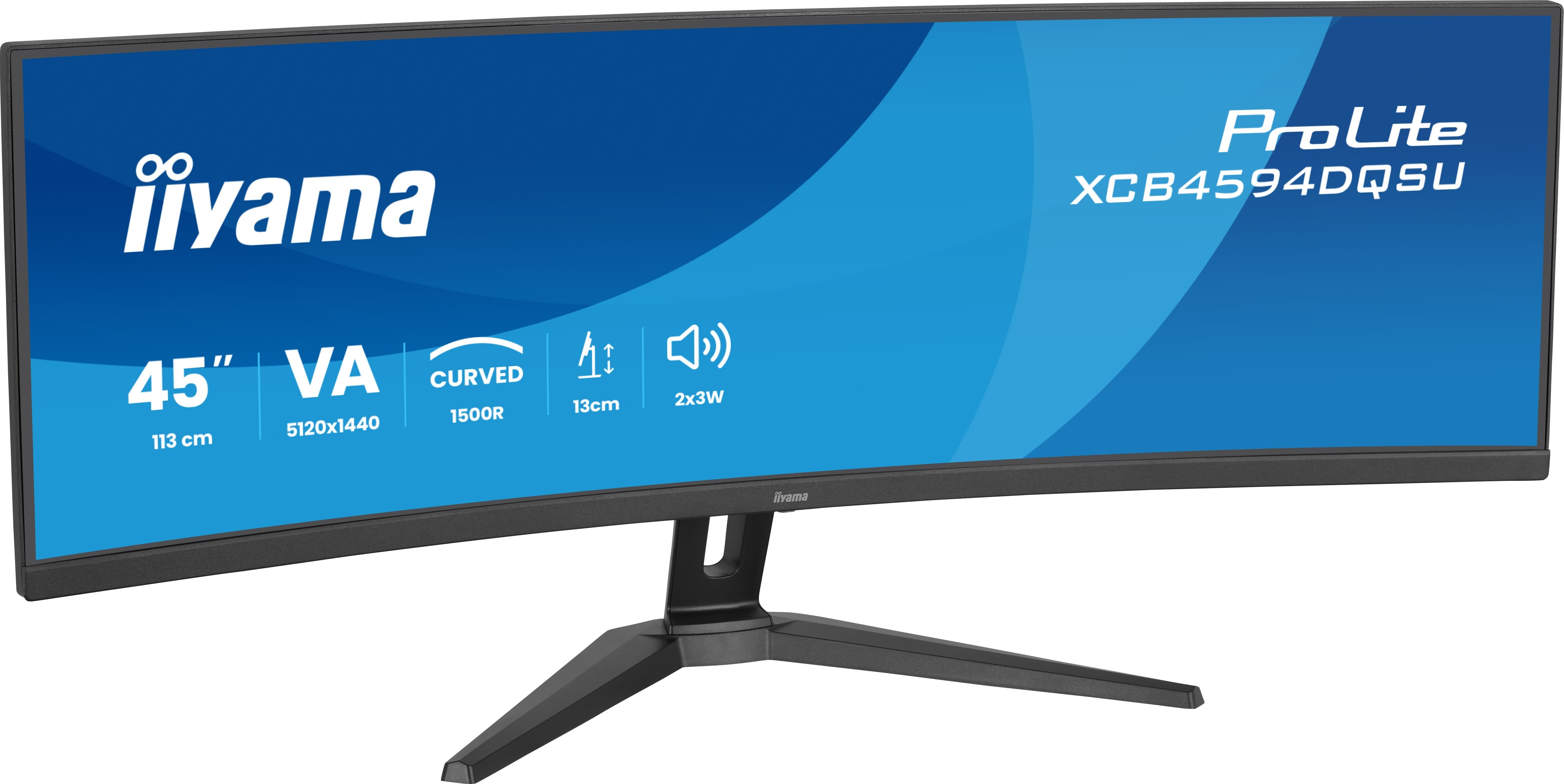 XCB4594DQSU-B1 44.5" Business DQHD BLACK