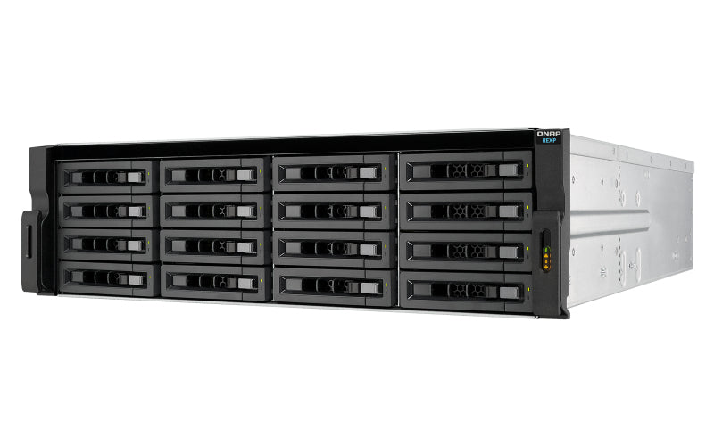 QNAP REXP-1610U-RP boîtier de disques 0 To Rack (3 U) Noir