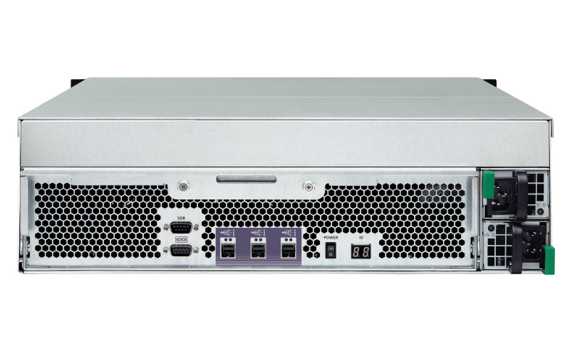 QNAP REXP-1610U-RP boîtier de disques 0 To Rack (3 U) Noir