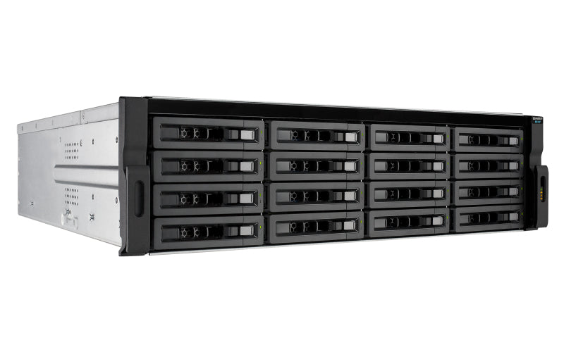 QNAP REXP-1610U-RP boîtier de disques 0 To Rack (3 U) Noir