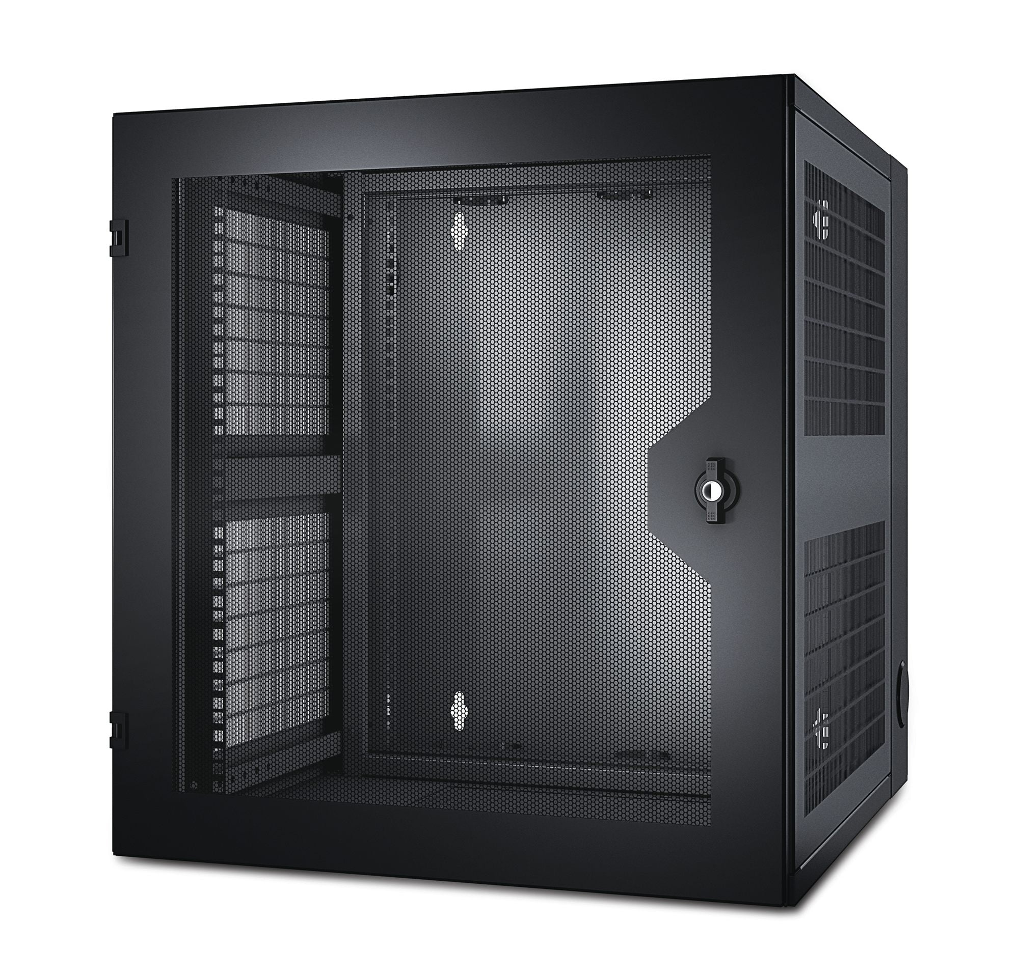 APC ARMOIRE NETSHELTER NOIRE BAIE 13U X 584 L X 622 P PORTE AVANT VENTILEE PANNEAUX LATER